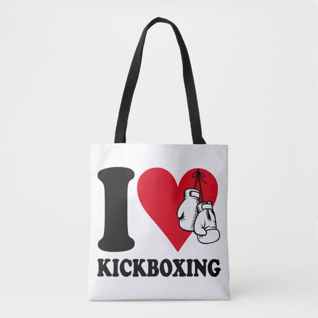 Bolsa Tote Eu adoro o kickboxe (Frente)