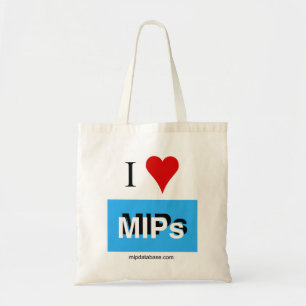 Bolsa Tote Eu adoro o logotipo da base de dados de malas PPIs