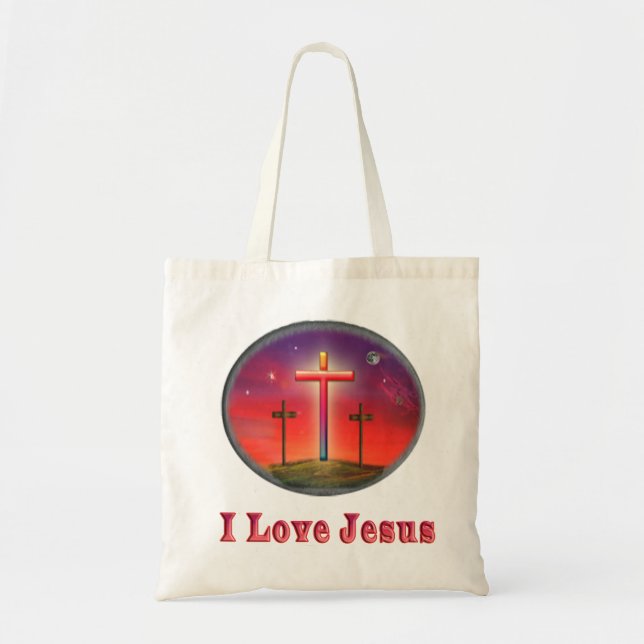 Bolsa Tote Eu adoro presentes de Jesus (Frente)
