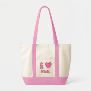 Bolsa Tote Eu adoro rosa