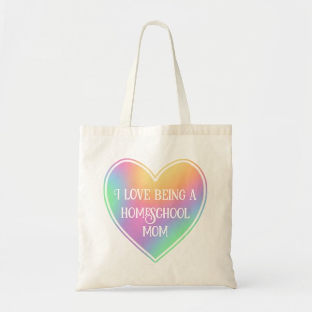 Bolsa Tote Eu Adoro Ser Uma Mãe De Escola De Casa (Frente)