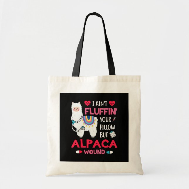 Bolsa Tote Eu Aint Fluffin Seu Travesseiro Mas Alpaca Wound L (Frente)