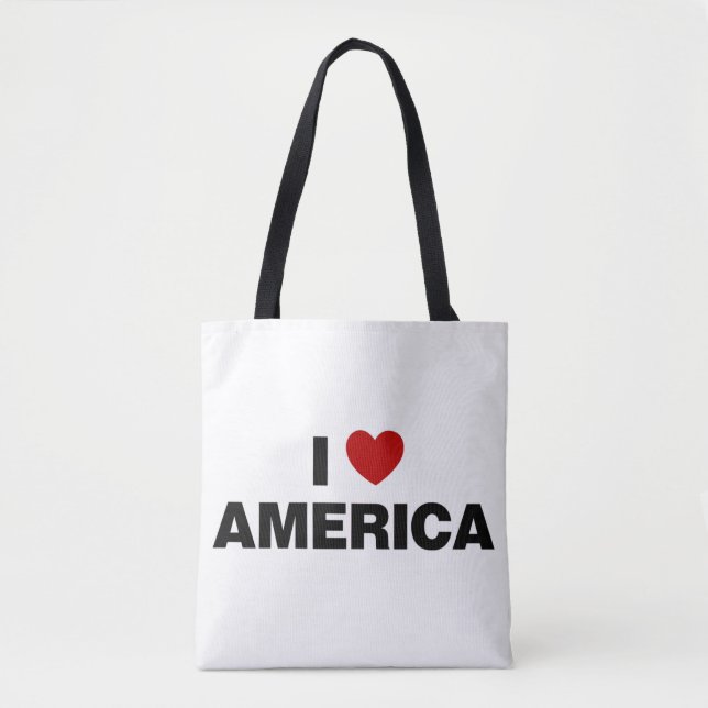 Bolsa Tote Eu amo a América (Frente)