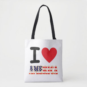 Bolsa Tote Eu Amo a América