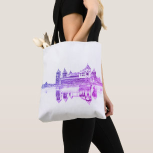 Bolsa Tote Eu Amo A Arquitetura Do Castelo De Belarus Mir М 