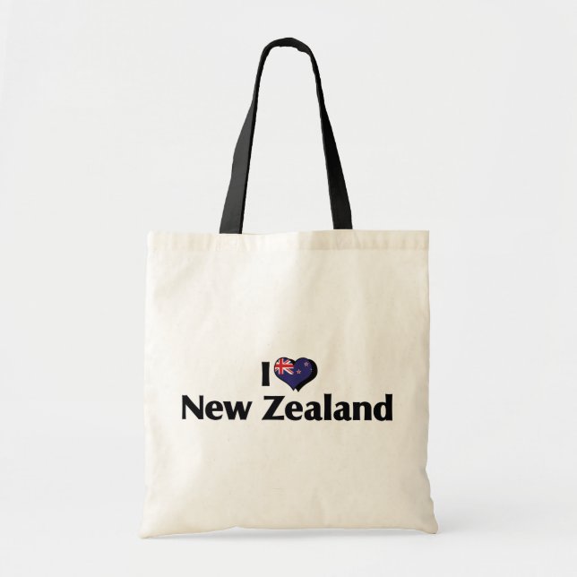 Bolsa Tote Eu Amo a Bandeira da Nova Zelândia (Frente)