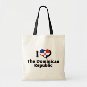 Bolsa Tote Eu Amo a Bandeira da República Dominicana