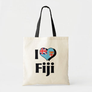 Bolsa Tote Eu Amo a Bandeira de Fiji
