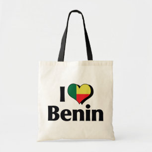 Bolsa Tote Eu Amo a Bandeira do Benim