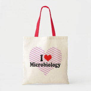 Bolsa Tote Eu amo a microbiologia