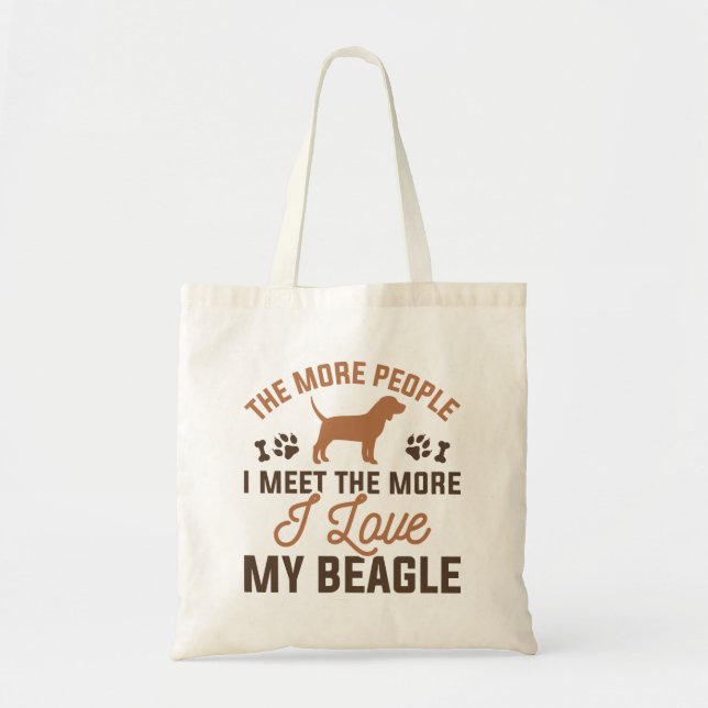 Bolsa Tote Eu Amo A Minha Beagle (Frente)