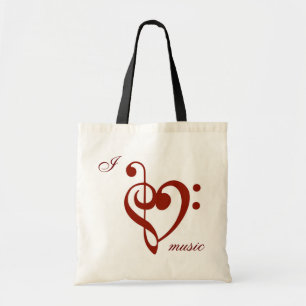 Bolsa Tote Eu amo a música