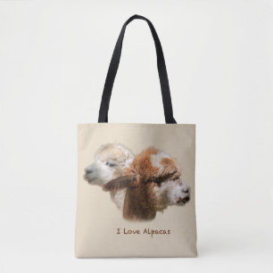 Bolsa Tote Eu amo a sacola das alpacas