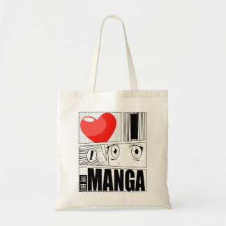 Bolsa Tote EU AMO a sacola de MANGA