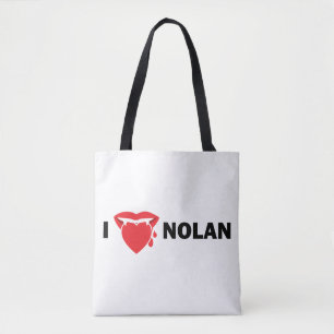 Bolsa Tote Eu amo a sacola de Nolan (a luz)
