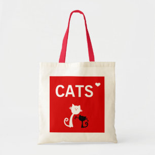 Bolsa Tote Eu amo a sacola dos gatos