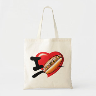 Bolsa Tote Eu amo a sacola dos Hotdogs