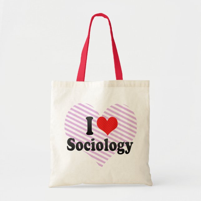 Bolsa Tote Eu amo a Sociologia (Frente)