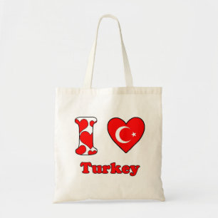 Bolsa Tote Eu amo a Turquia