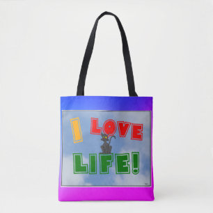 Bolsa Tote "Eu amo a vida!"