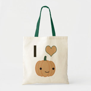 Bolsa Tote Eu amo abóbora