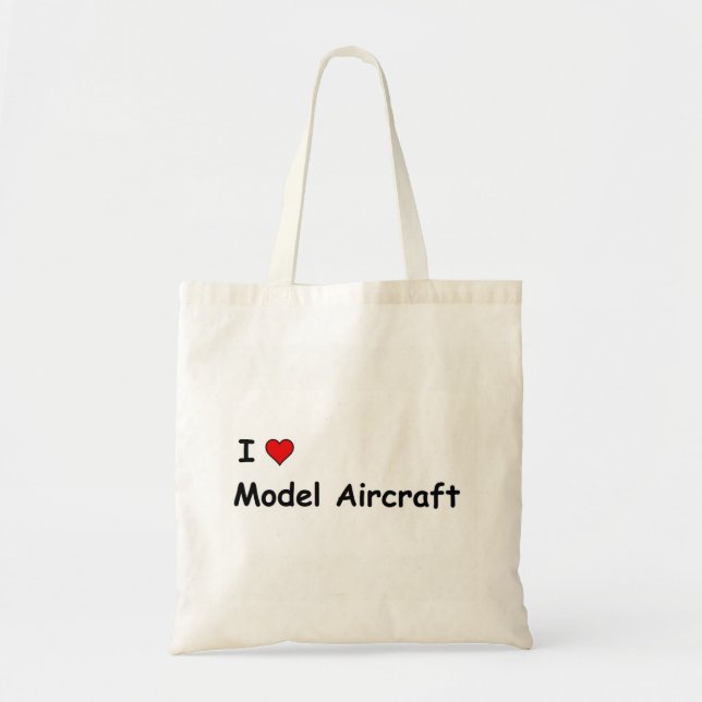 Bolsa Tote Eu Amo Aeronaves Modelo (Frente)