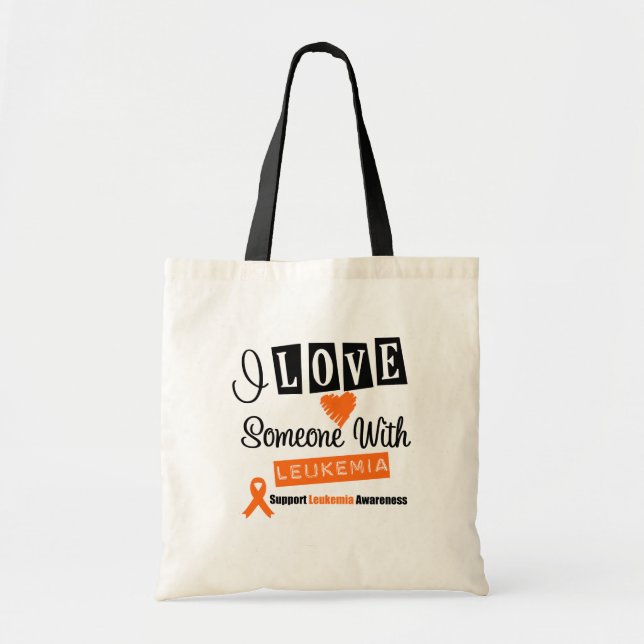 Bolsa Tote Eu Amo Alguém Com Leucemia (Frente)