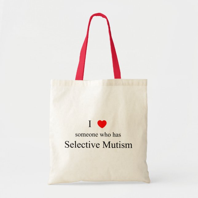 Bolsa Tote Eu Amo Alguém Mutismo Seletivo (Frente)