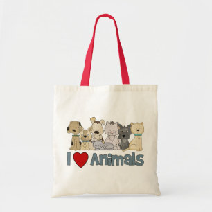 Bolsa Tote Eu Amo Animais