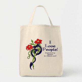 Bolsa Tote Eu amo as pessoas mergulhadas especialmente no