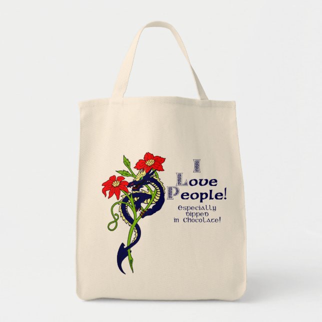 Bolsa Tote Eu amo as pessoas mergulhadas especialmente no (Frente)