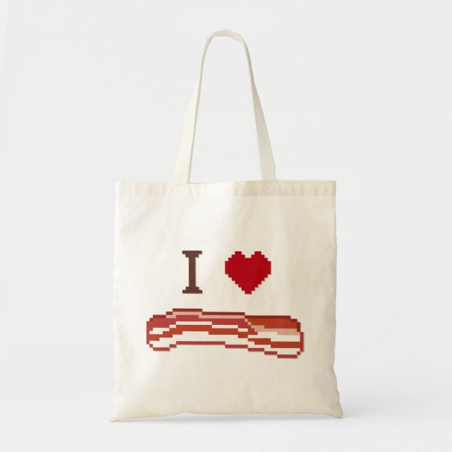 Bolsa Tote Eu Amo Bacon (Frente)