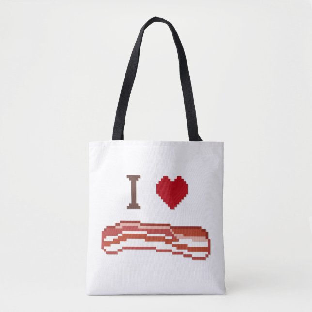 Bolsa Tote Eu Amo Bacon (Frente)