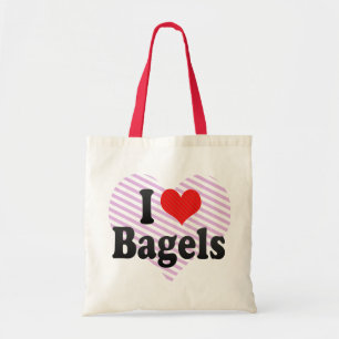 Bolsa Tote Eu amo Bagels