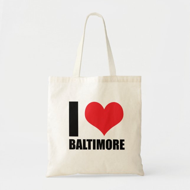 Bolsa Tote Eu amo Baltimore (Frente)