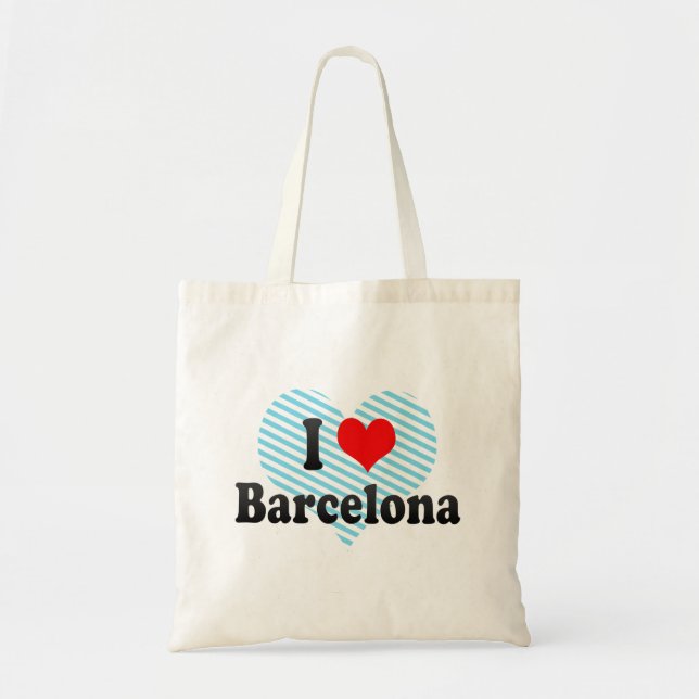 Bolsa Tote Eu amo Barcelona, espanha (Frente)