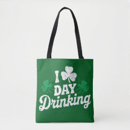 Bolsa Tote Eu Amo Beber Durante o Dia Dia de São Patrício Irl