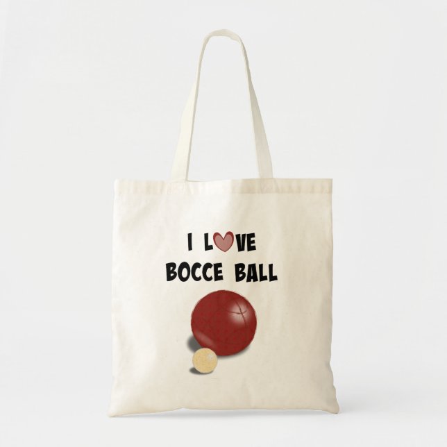 Bolsa Tote Eu Amo Bocce Ball (Frente)