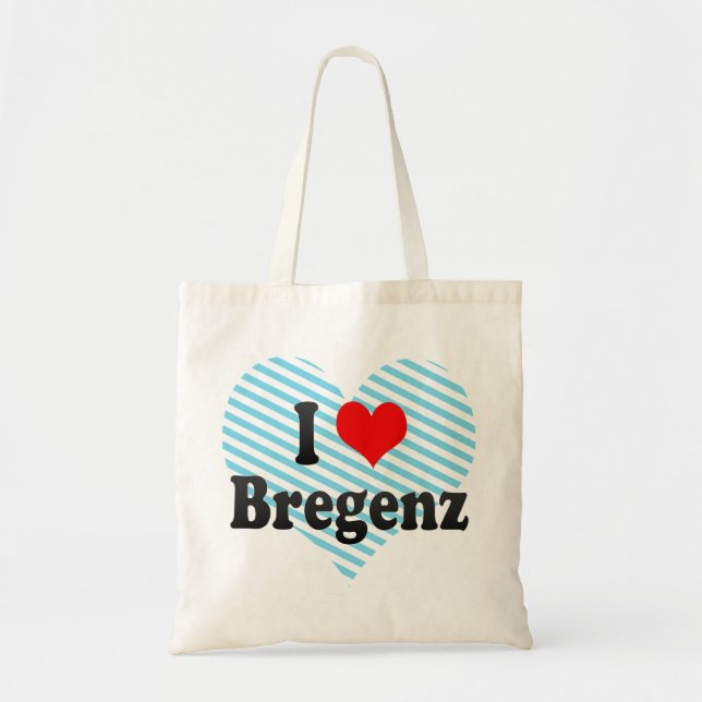 Bolsa Tote Eu amo Bregenz, Áustria (Frente)
