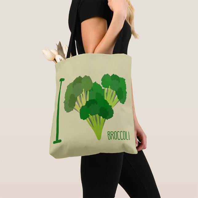 Bolsa Tote Eu Amo Broccoli (Criador carregado)