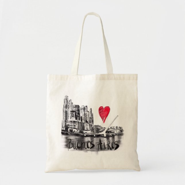 Bolsa Tote Eu amo Buenos. Aires (Frente)