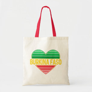 Bolsa Tote Eu Amo Burkina Faso, Heart Burkinabè