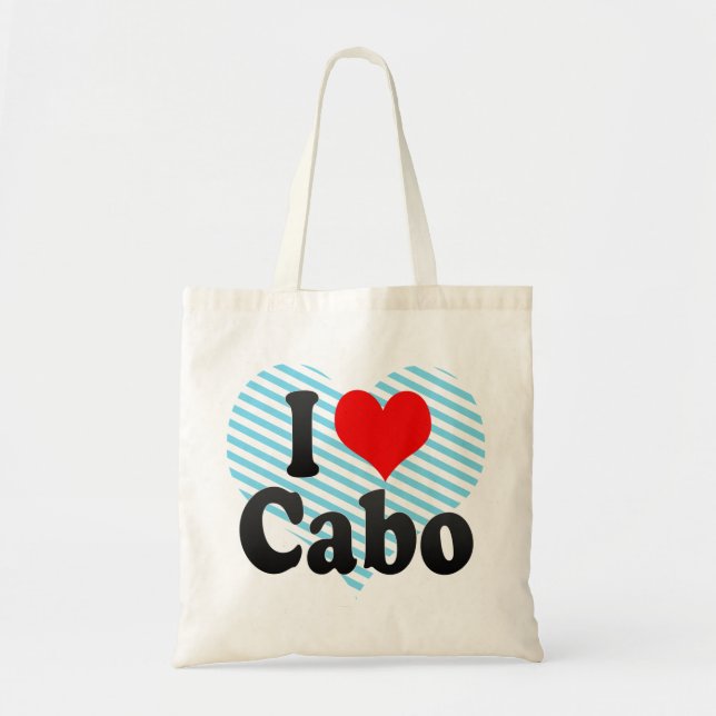 Bolsa Tote Eu amo Cabo, Brasil. Eu Amo O Cabo, Brasil (Frente)