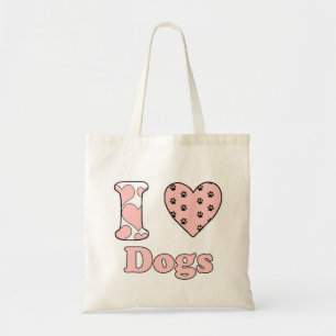 Bolsa Tote Eu amo cachorros