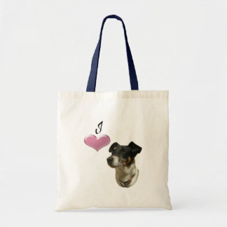 Bolsa Tote Eu amo cães de Jack Russell