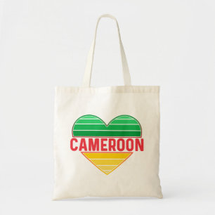 Bolsa Tote Eu Amo Camarões, Coração Camaronês