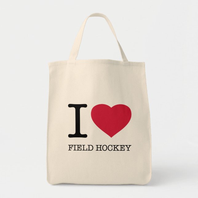 BOLSA TOTE EU AMO CAMPO HOCKEY (Frente)