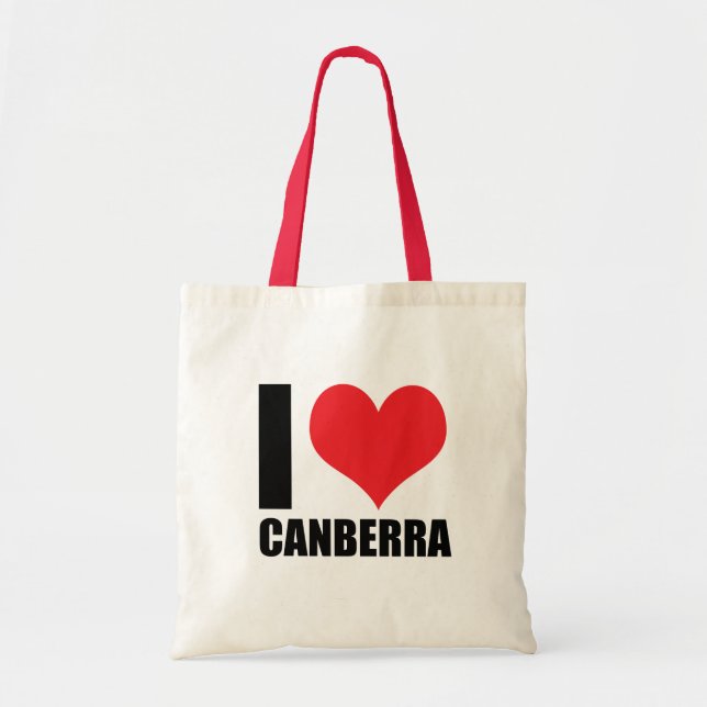 Bolsa Tote Eu amo Canberra (Frente)
