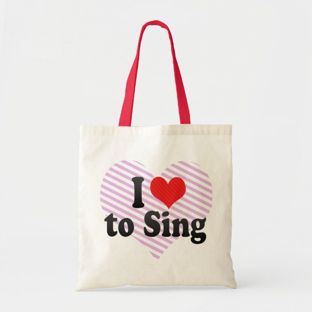 Bolsa Tote Eu amo cantar (Frente)