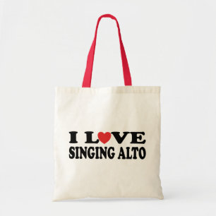 Bolsa Tote Eu amo cantar o presente da música do alto